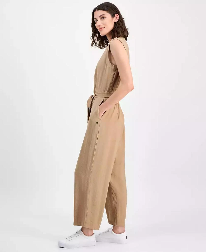 Nautica Jeans Women's Sleeveless Wide Leg Belted Jumpsuit 3