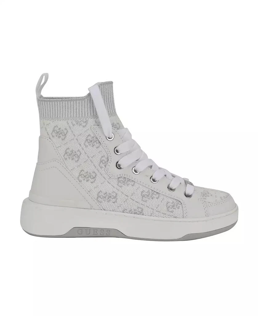 GUESS Women's Mannen Knit Hi-Top Lace-Up Fashion Sneakers 2