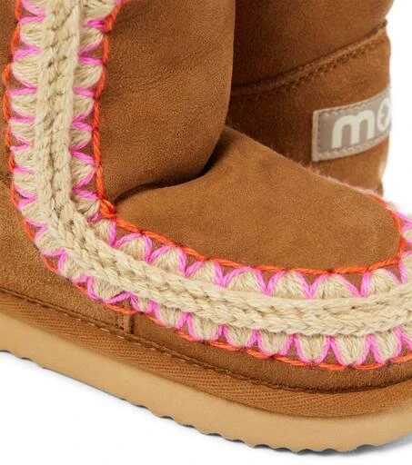 Mou Kids Shearling-lined suede ankle boots 4
