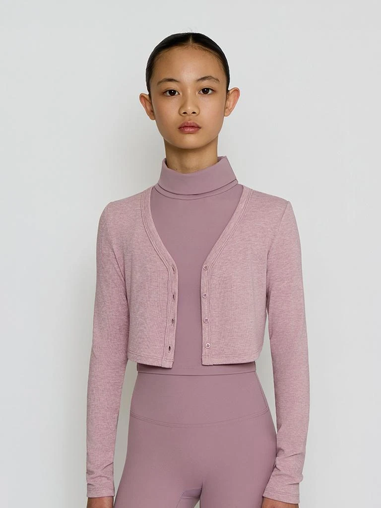 Blanca Sport Blanca Sport Girls Knitted Cropped Cardigan in Purple