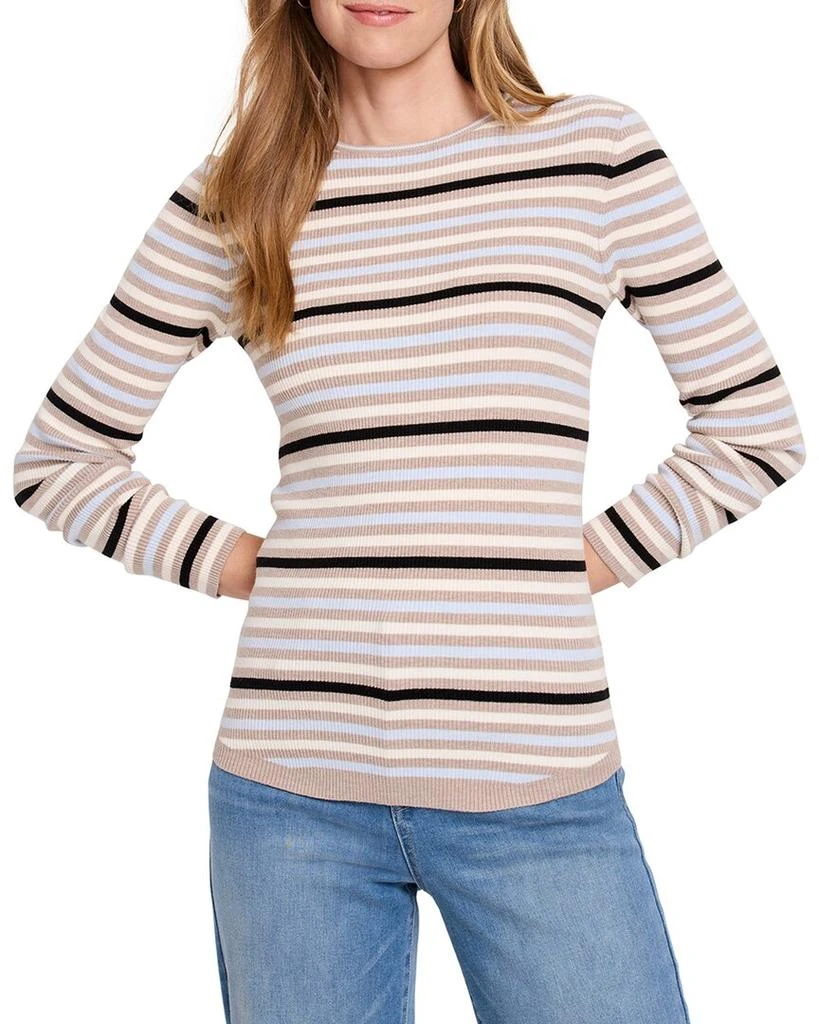 NIC+ZOE NIC+ZOE Striped Ribbed Sweater T-Shirt 1
