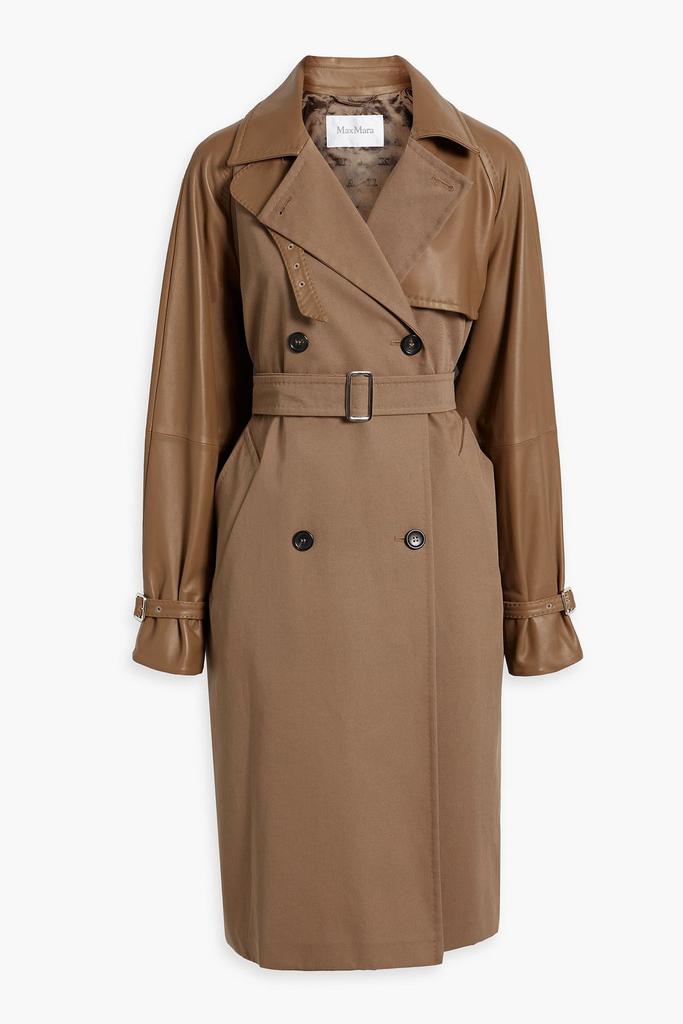 トレンチコート Max Mara Atelier Brown Rainproof Gabardine Trench Coat Max Mara Atelier Brown rainproof gabardine trench coat