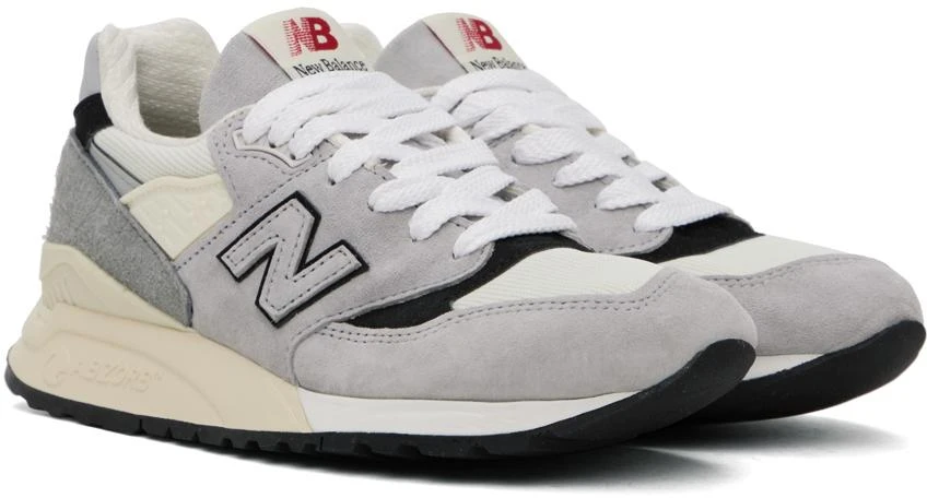 New Balance Gray & Beige Made In USA 998 Sneakers 4