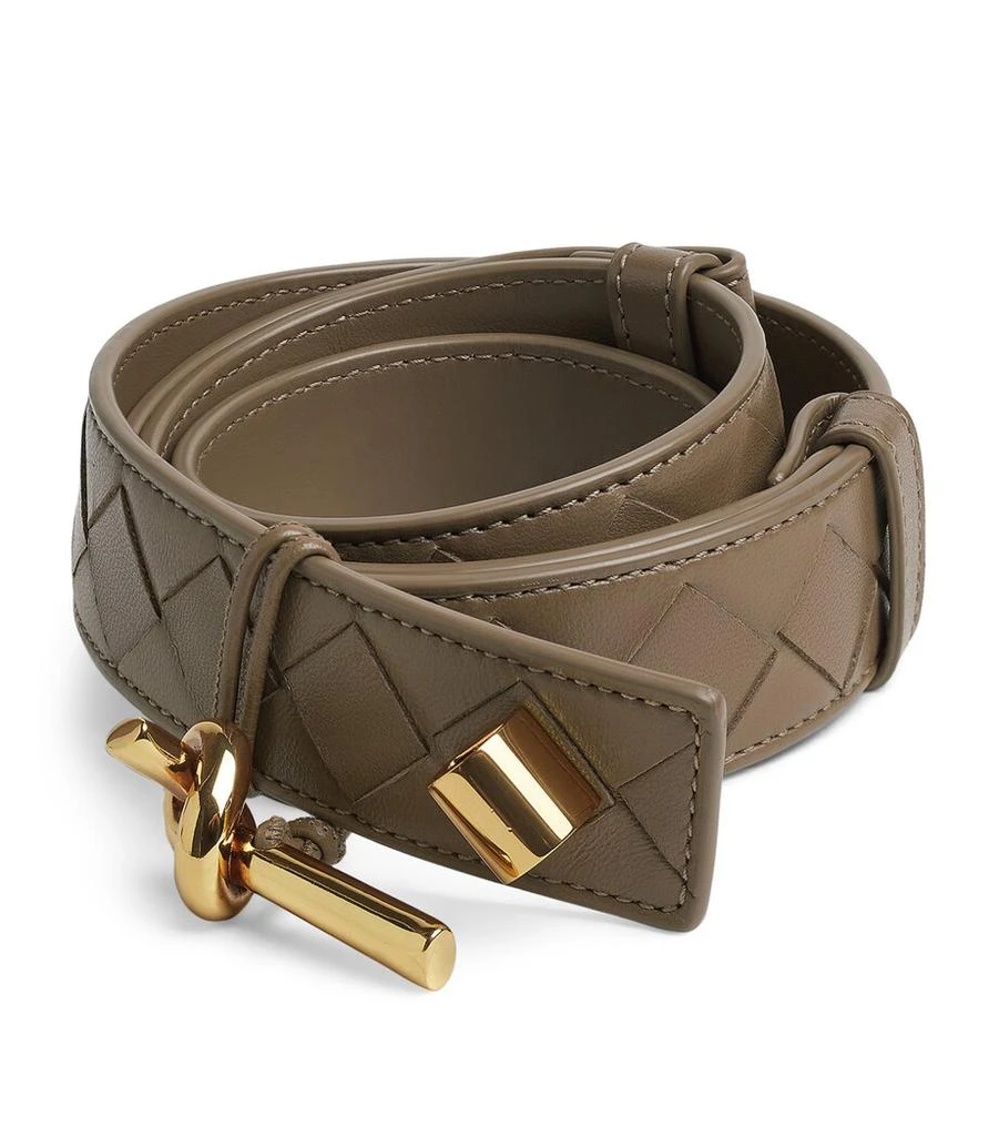 Bottega Veneta Leather Intrecciato Andiamo Belt Belts BeyondStyle