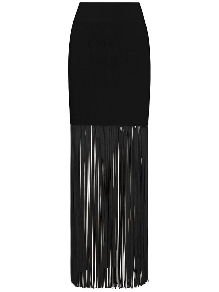 GALVAN Fringed Knit Long Skirt 5