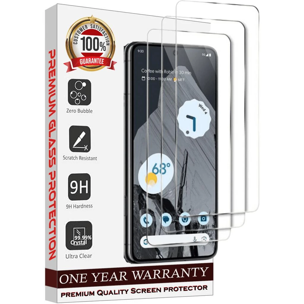 ENTRONIX Entronix Clear Screen Protector Compatible with Pixel 7 - 3-Piece Combo