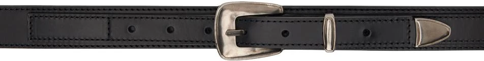 LEMAIRE Black Minimal Western Belt 1