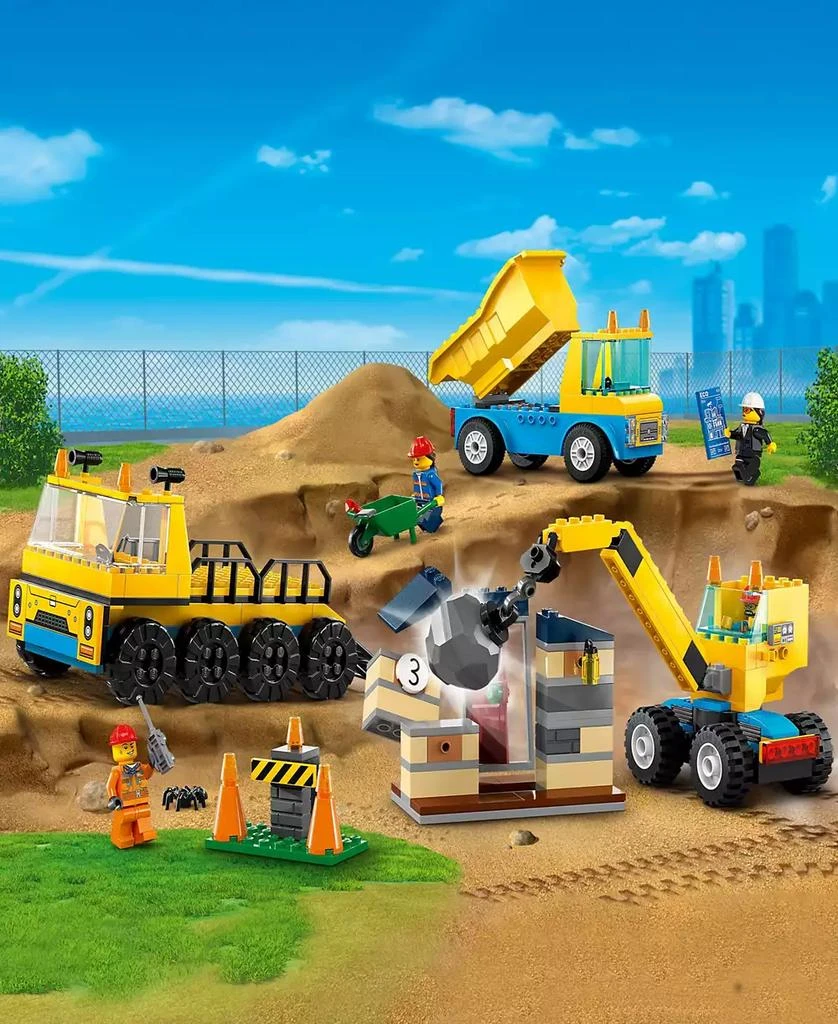 LEGO City 60391 Great Vehicles Construction Trucks & Wrecking Ball Crane Toy Vehicle Building Set 3