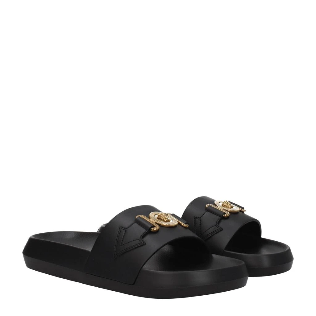 Versace Versace Black Leather Slipper 2