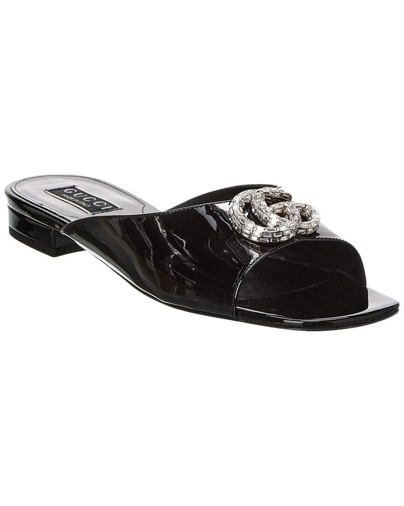 Gucci Double G Patent Slide Sandal 1