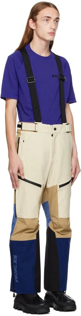 Moncler Beige & Blue Paneled Ski Pants 2