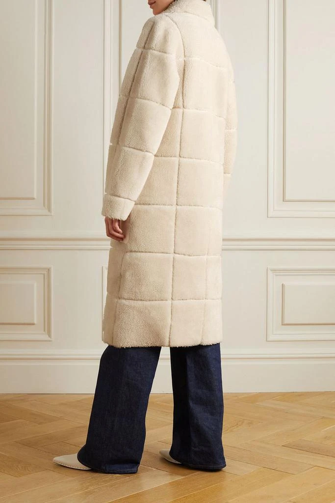 LVIR Double-breasted paneled faux shearling coat 3