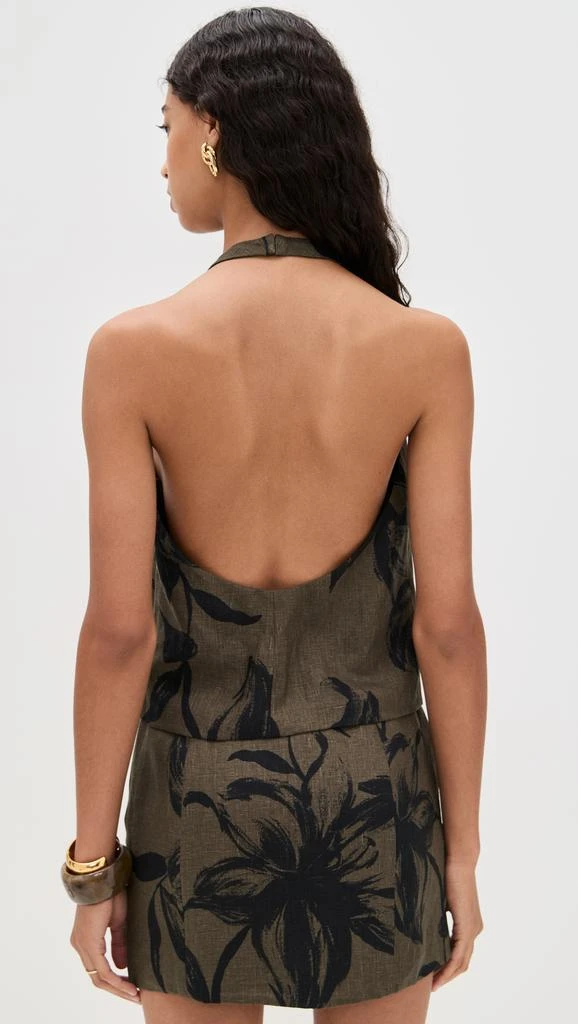sachin and babi light blue dress Reformation Delilah Linen Dress Olive by Reformation
