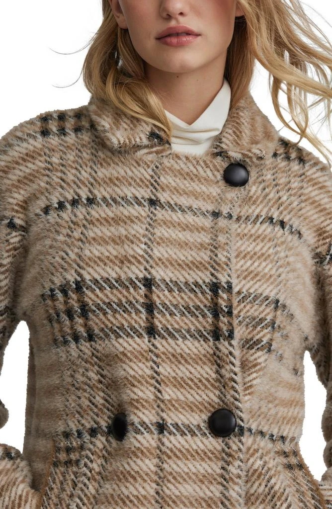 NVLT Eyelash Bold Check Longline Coat 3