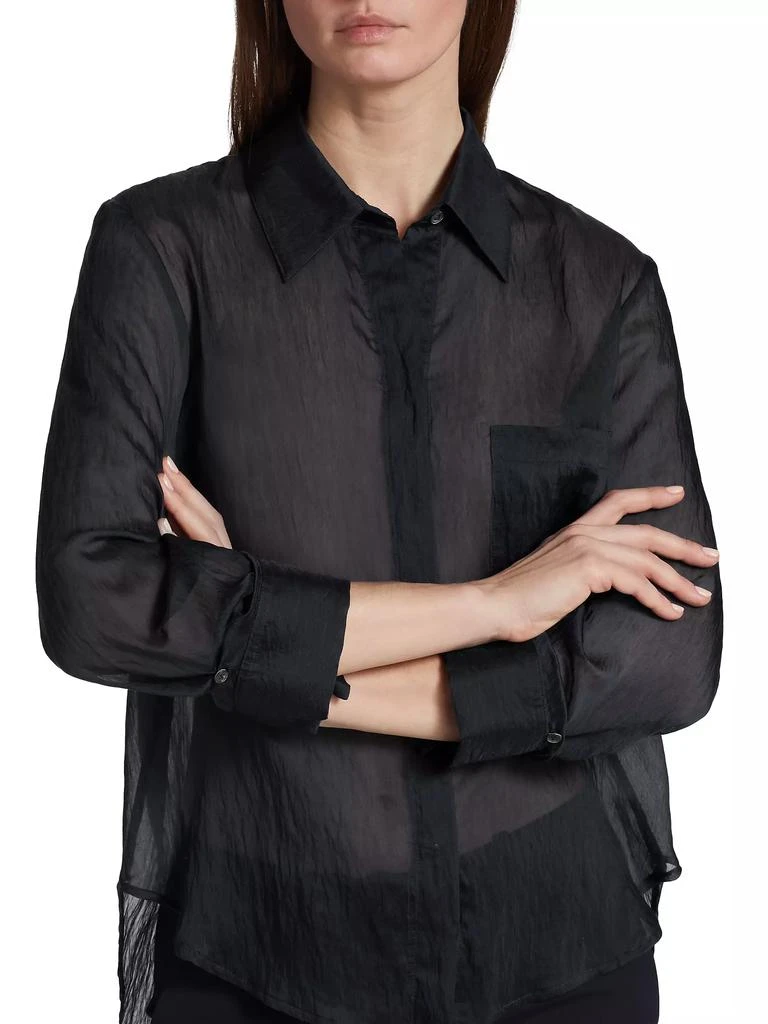 TWP Boyfriend Hammered Silk Blouse 6