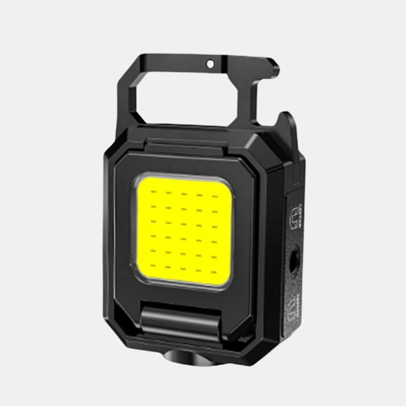 Vigor Rechargeable Cob Keychain Work Light With Bottle Opener And Magnet, Suitable For Outdoor,Camping, Fishing, Hiking Bulk 3 Sets 3 PACK