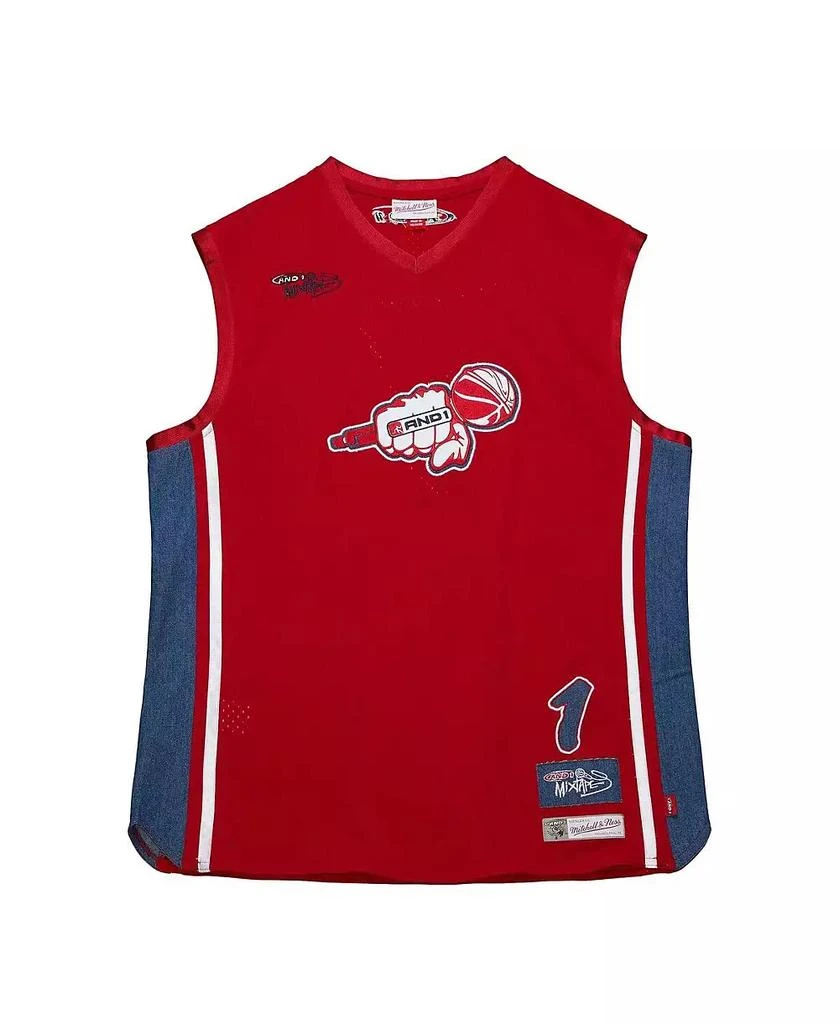 Mitchell & Ness Men's Red And 1 Mixtape Jersey 4