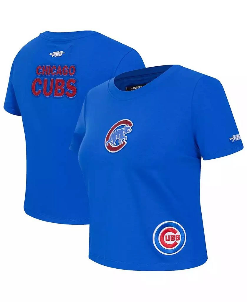 Pro Standard Women's Royal Chicago Cubs Game Day Classics Baby Doll Cropped T-Shirt 1