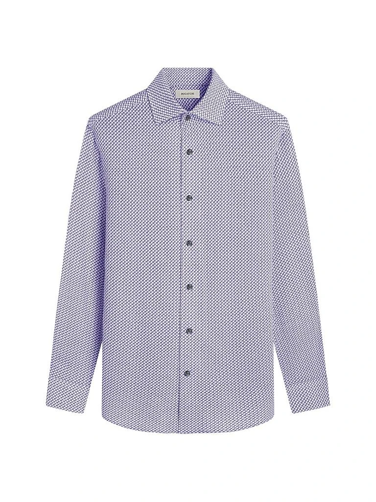 BUGATCHI Devon Printed Stretch Cotton Shirt 1