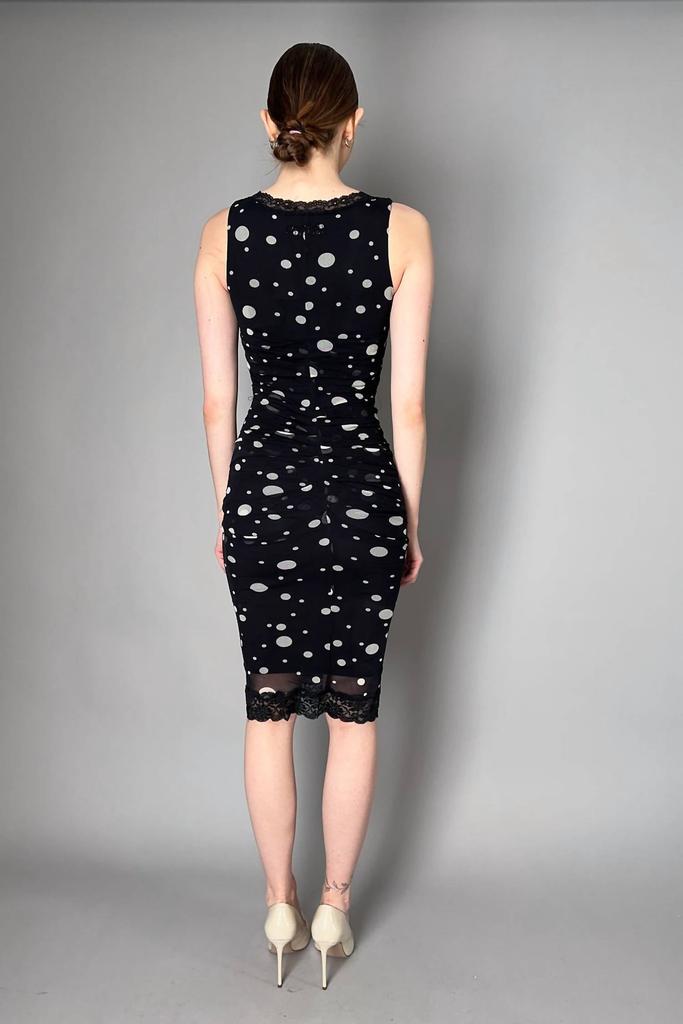 FUZZI Fuzzi - Ruched Polka Dot Tulle Dress
