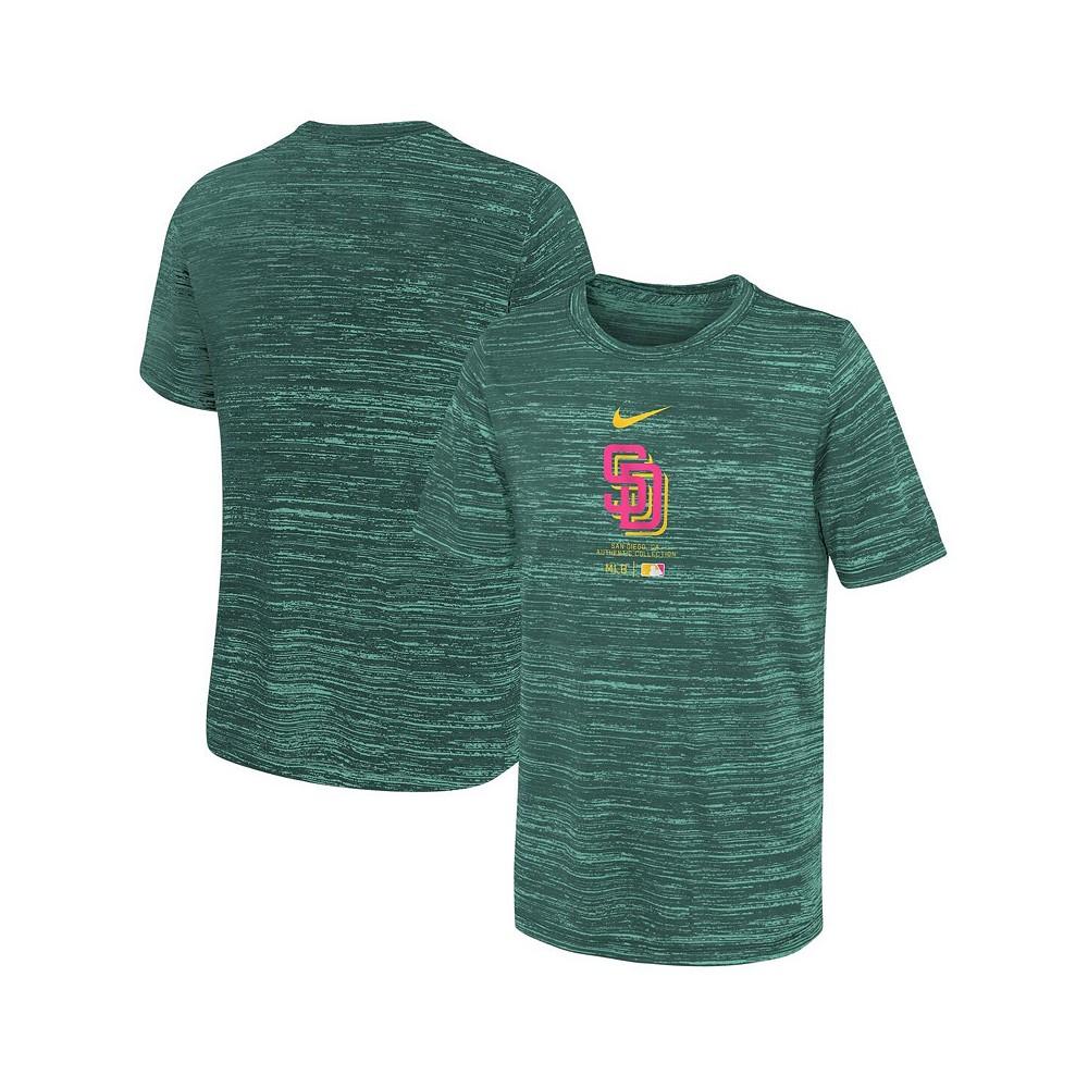 Nike Big Boys and Girls Green San Diego Padres City Connect Practice Graphic Performance T-Shirt