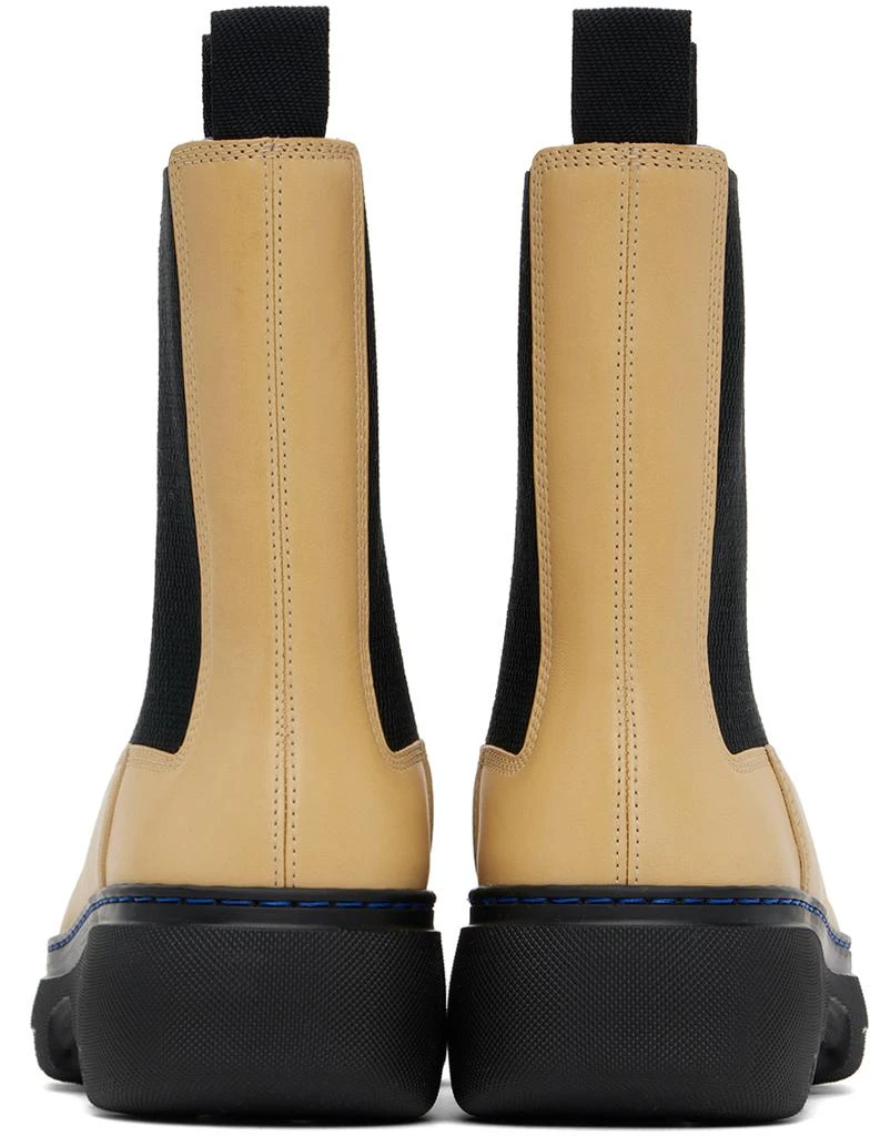 Burberry Yellow Leather Creeper Chelsea Boots 2