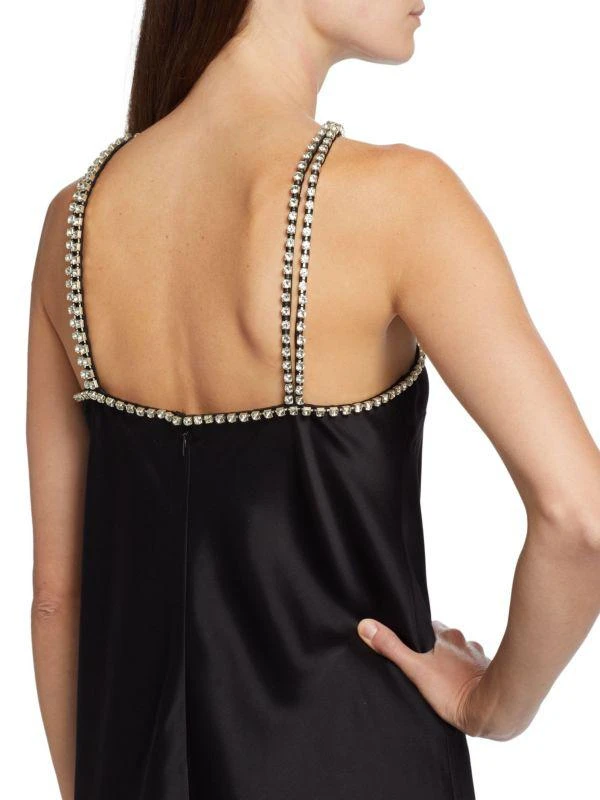 DANNIJO Embellished Satin Halter Mini Dress 4