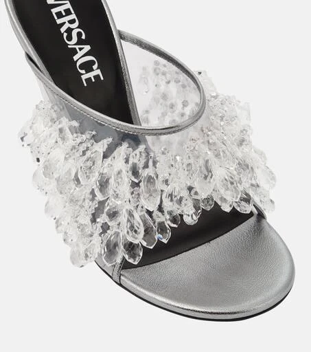 Versace Embellished PVC mules 6