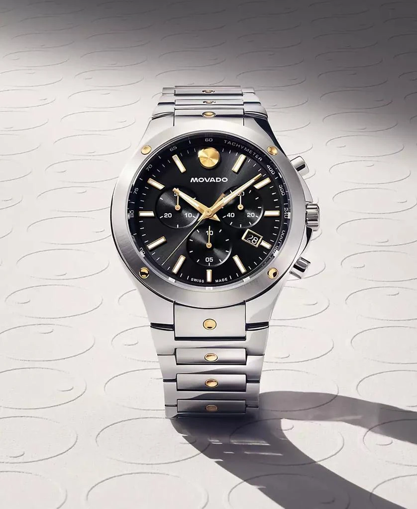 Movado Men's SE Swiss Quartz Chrono Stainless Steel Two-Tone Yellow PVD Watch 42mm 4