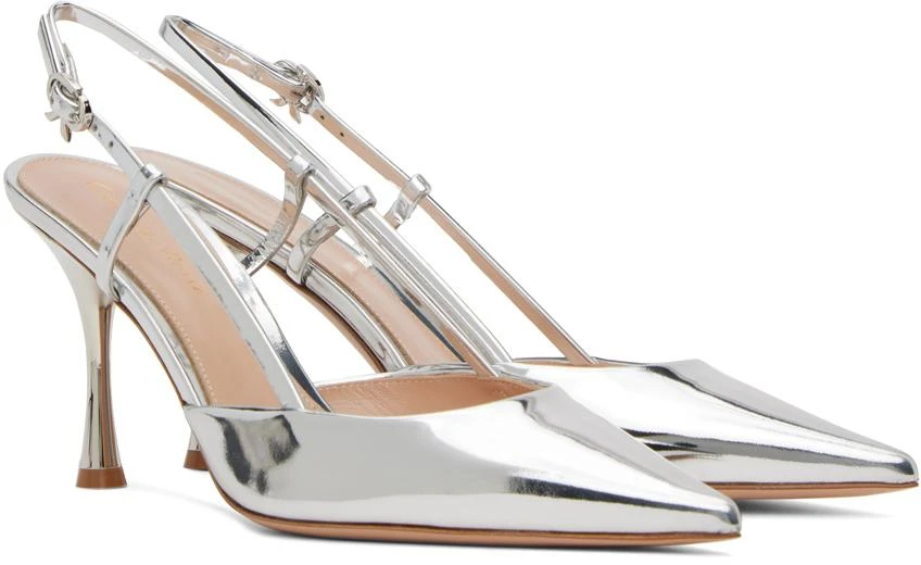 Gianvito Rossi Silver Ascent Heels 4