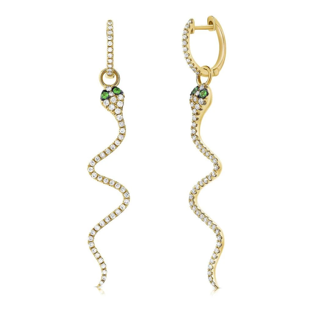 Sabrina Designs 14k Gold & Diamond Snake Earrings 1