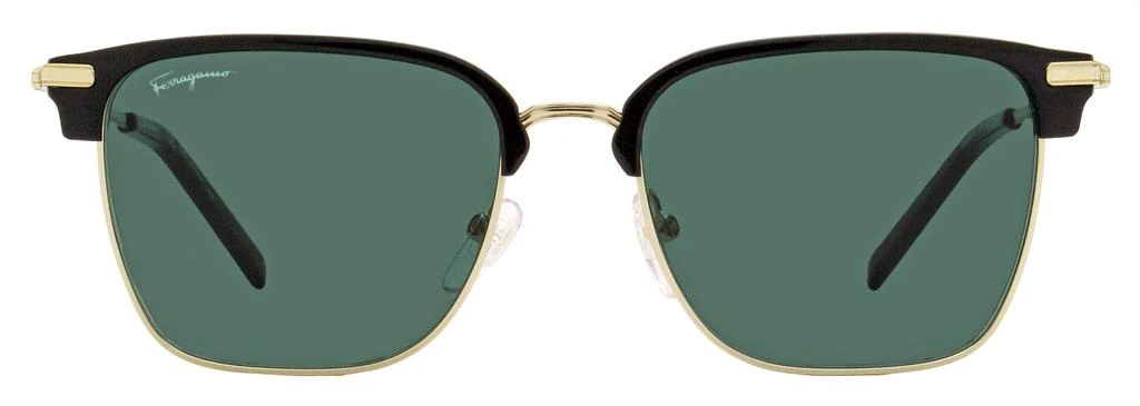 Salvatore Ferragamo Ferragamo Men's Rectangular Sunglasses SF227S 703 Gold/Black 53mm 2