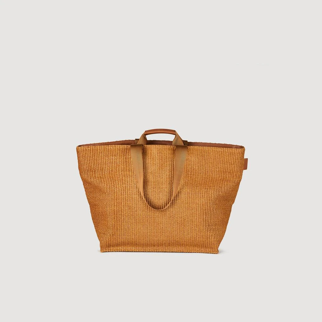 Sandro Large woven canvas bag 1