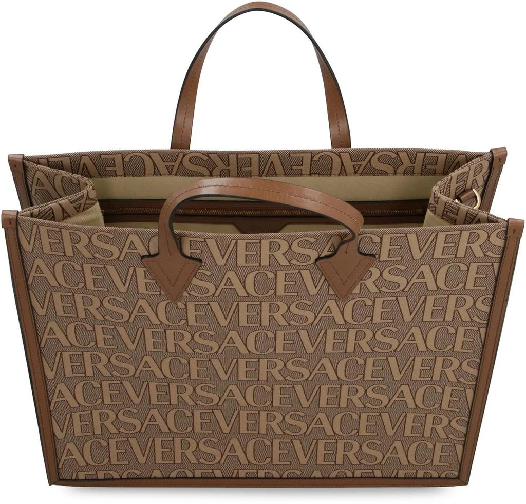 Versace Versace Canvas And Leather Shopping Bag 6