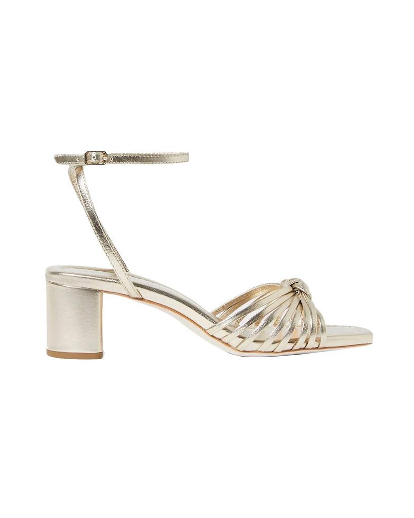 Loeffler Randall Loeffler Randall - Women's Olivia Leather Knot Mid Heel Sandal