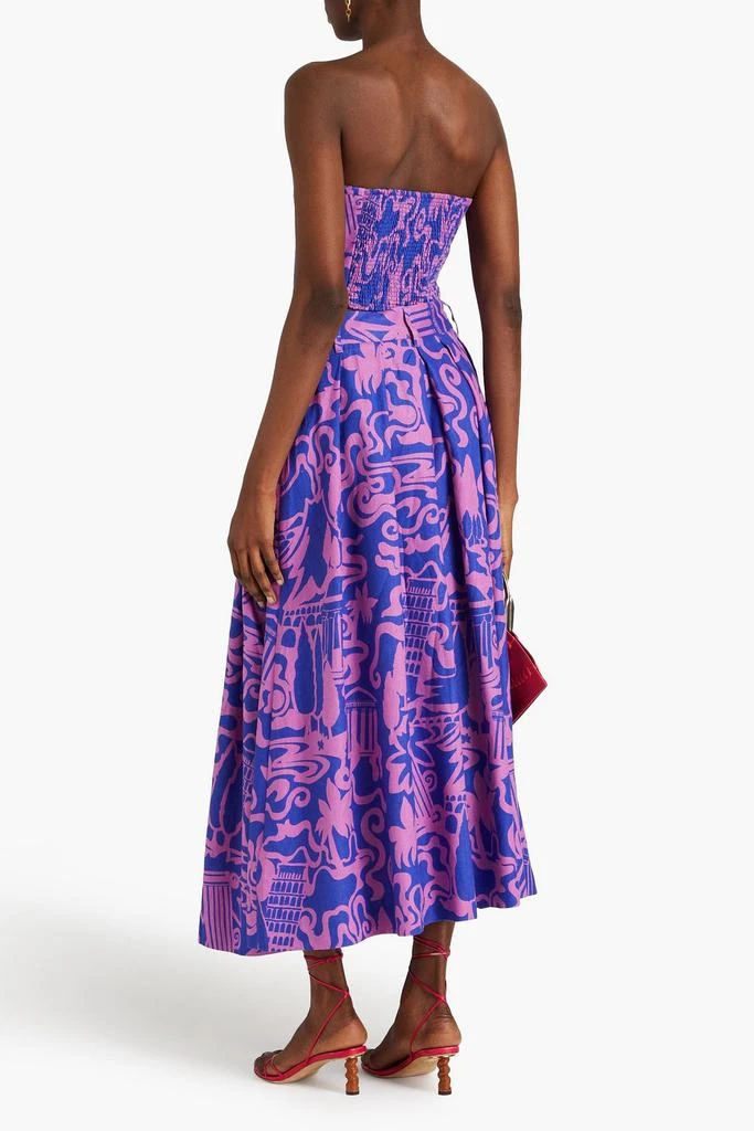 Mara Hoffman Tulay pleated printed hemp midi skirt 3