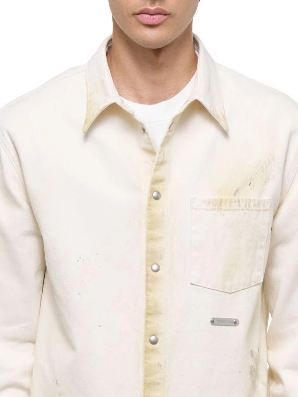 Helmut Lang Cotton Button-Front Shirt Jacket 4