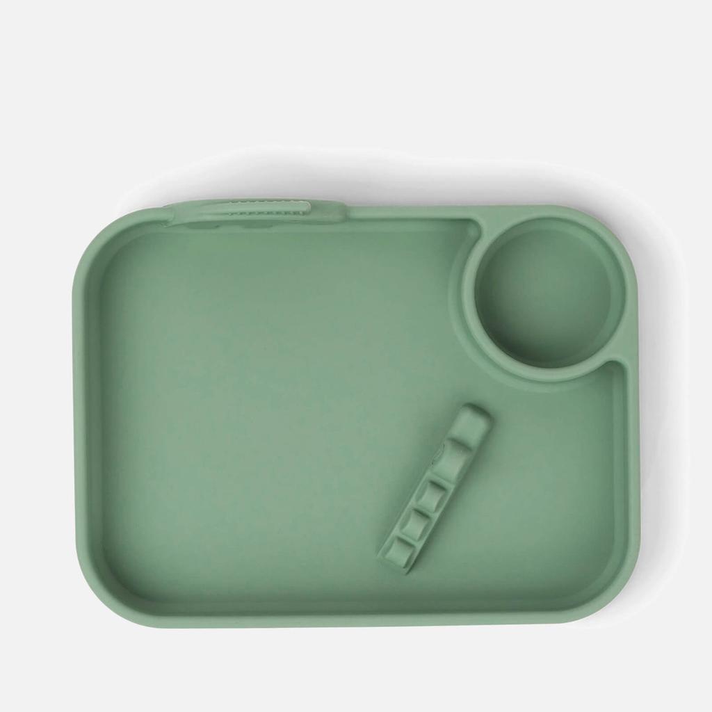 The Hut Done by Deer Peakaboo Compartment Plate - Green
