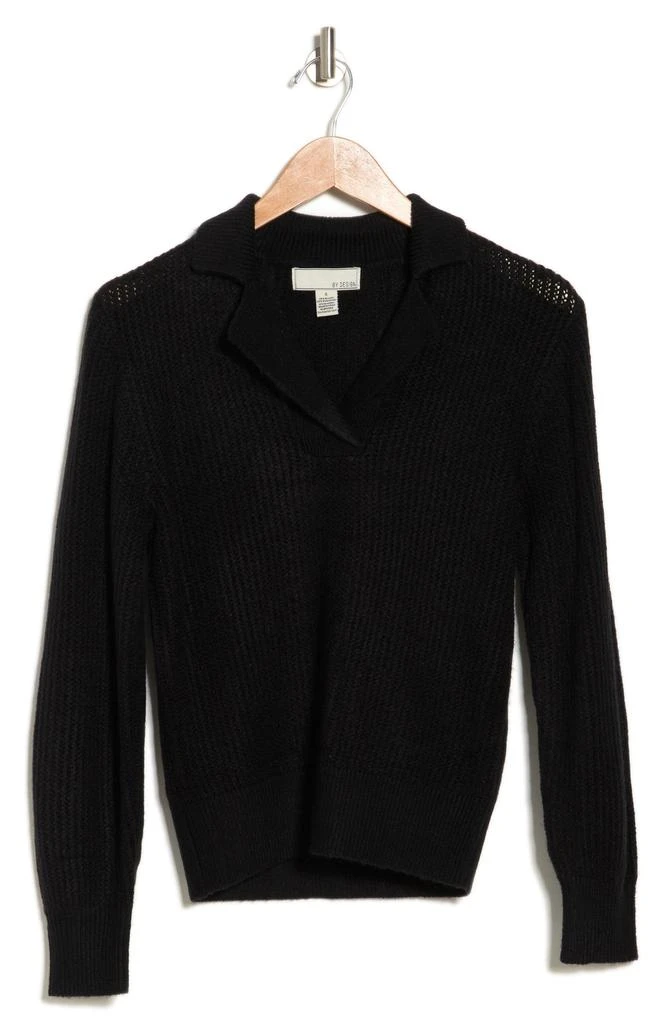 BY DESIGN Miley Johnny Collar Pullover Sweater 3