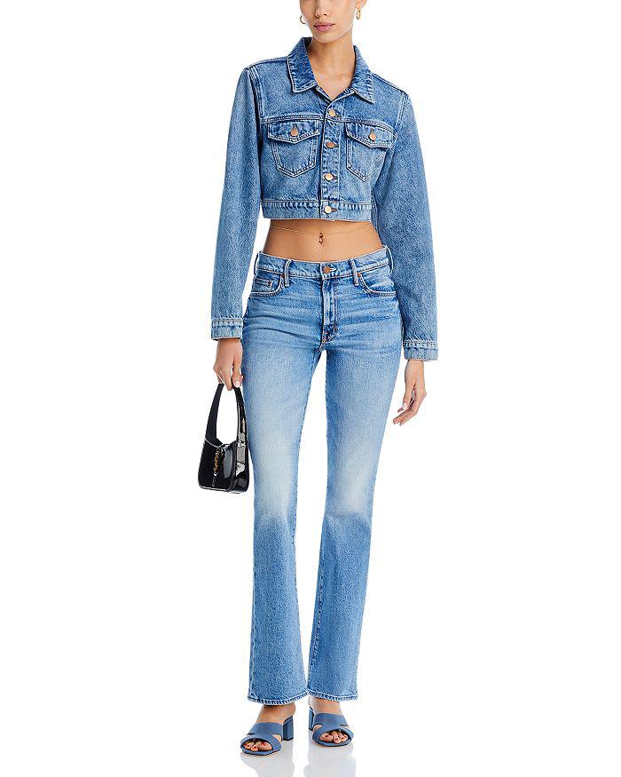 MOTHER The Outsider Sneak Mid Rise Straight Jeans in For Sure