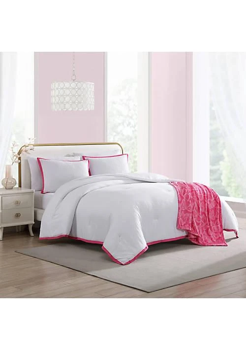 Betsey Johnson Johnson Signature Hotelsolid Microfiber Comforter Sham Bonus Set 2