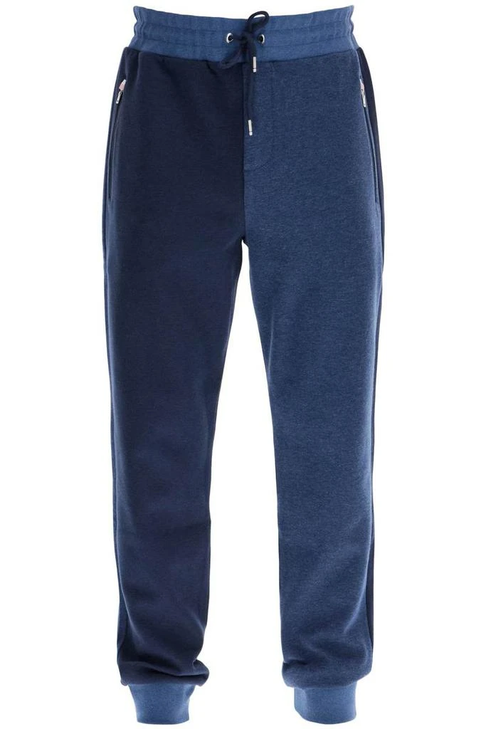 Eden Park high-waisted dark blue jogging pants with zip pockets and elastic cuffs 1