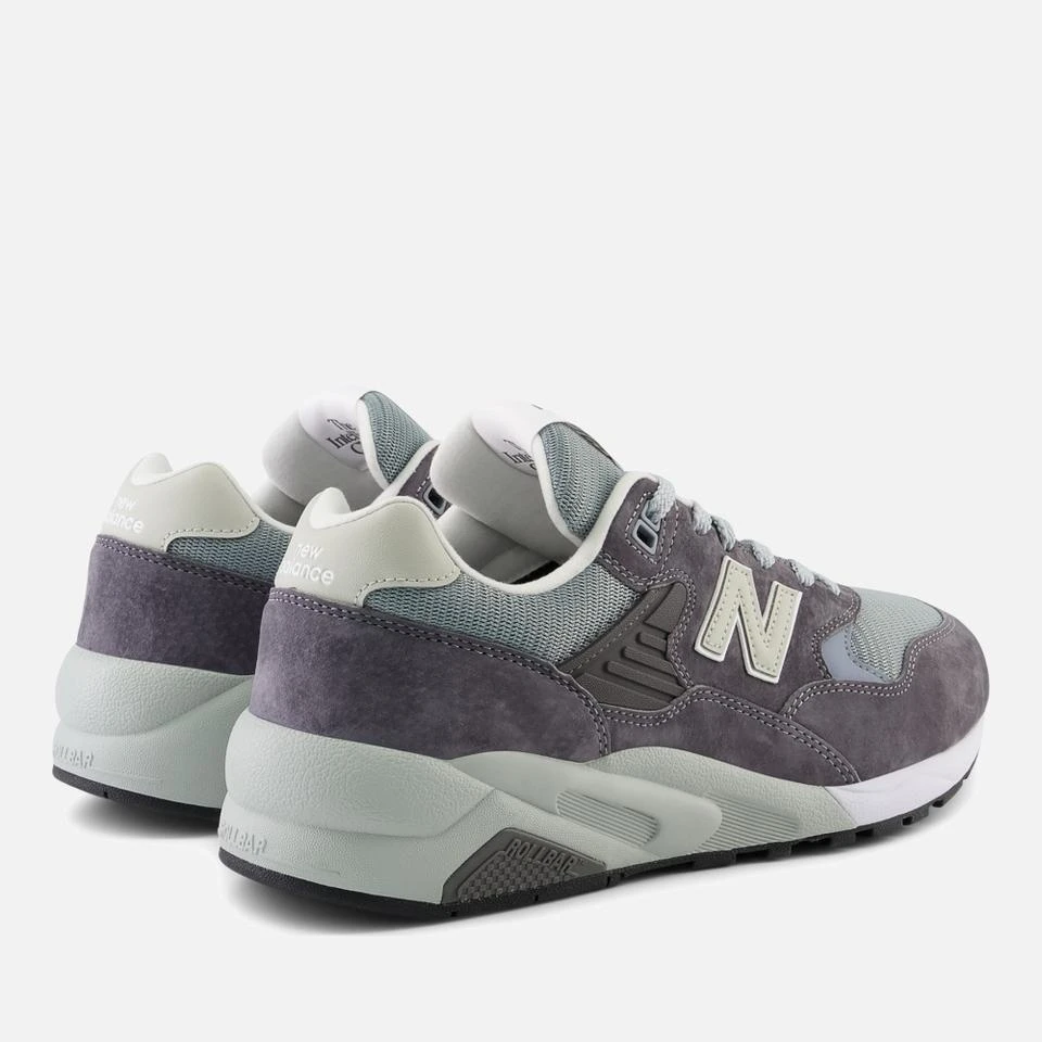 undefined NEW BALANCE MEN'S 580 SUEDE AND MESH TRAINERS 5