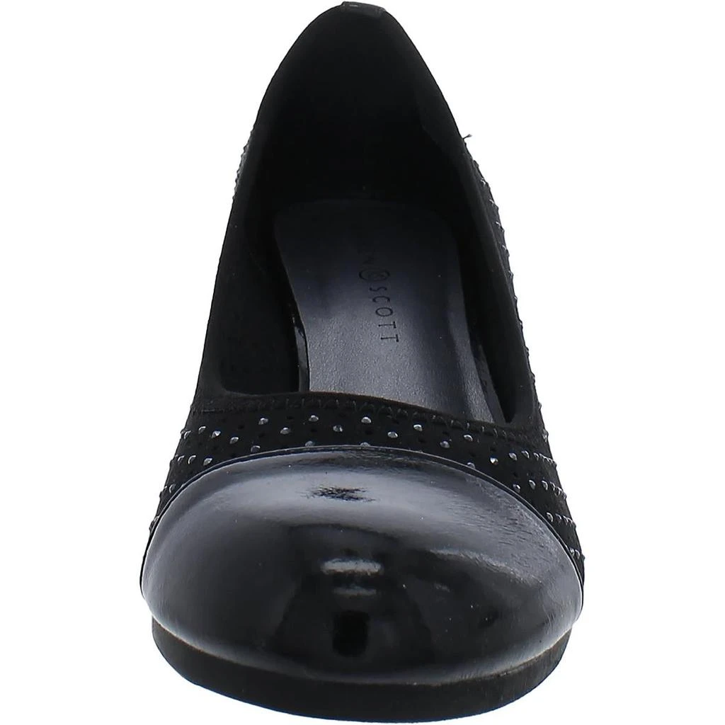 Karen Scott Prilee Womens Faux Suede Perforated Wedge Heels 2