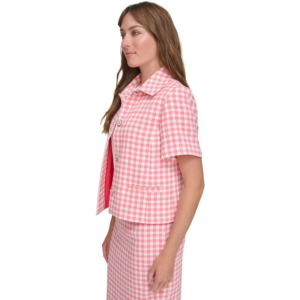 Tommy Hilfiger Women's Gingham Short-Sleeve Jacket 3
