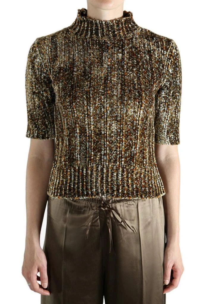 Dries Van Noten Dries Van Noten Mock Neck Short-Sleeved Sweater 2