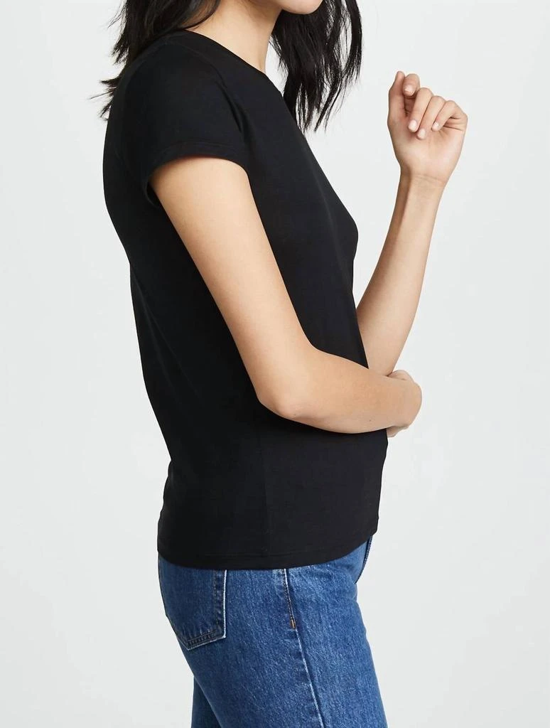 Vince Essential Crew Neck Tee In Black 4