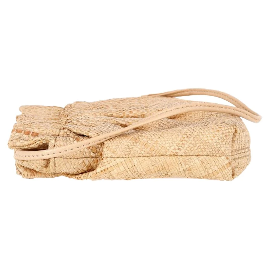 Loeffler Randall Willa Mini Cinch Clutch in Beige Raffia 3