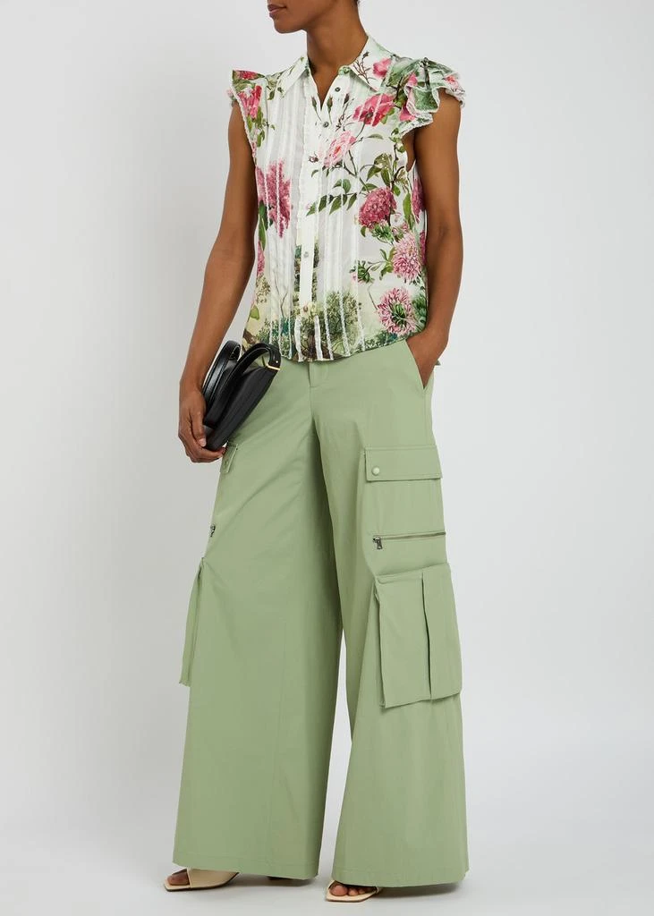 Alice + Olivia Minda floral-print silk blouse 4
