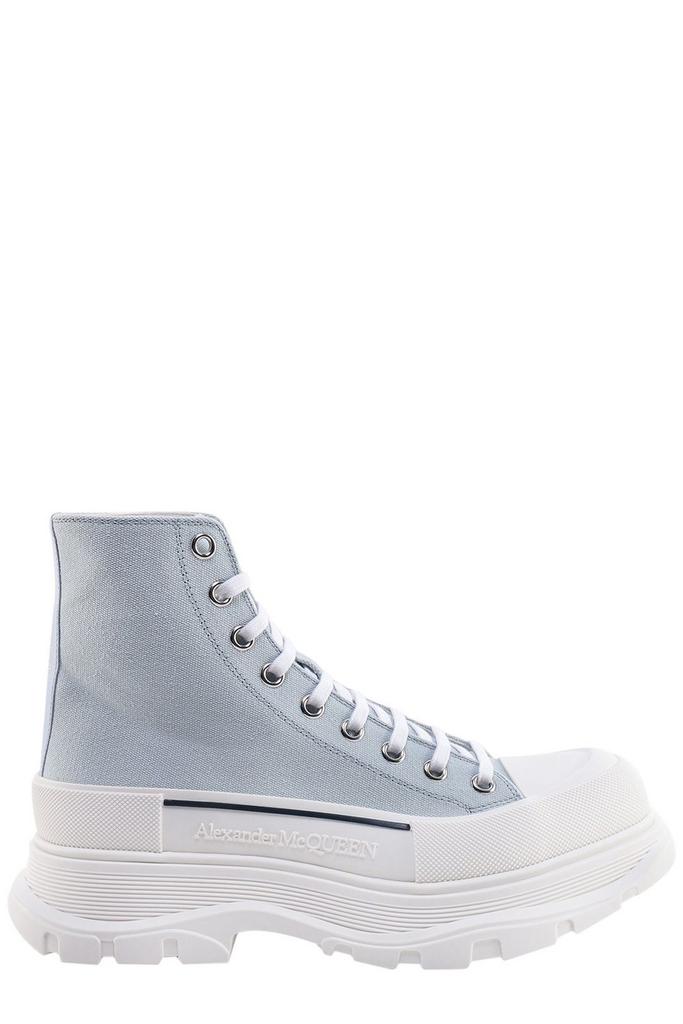 Shop Alexander McQueen Canvas Sack Tall Sneakers on Sale at